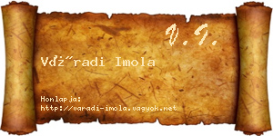 Váradi Imola névjegykártya