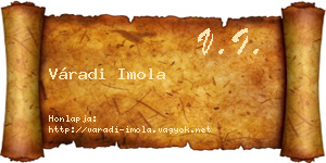 Váradi Imola névjegykártya